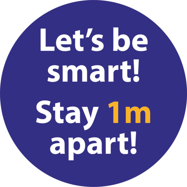 Let's Be Smart! Stay Apart! - Vinyl Sticker - The Hospitality Shop